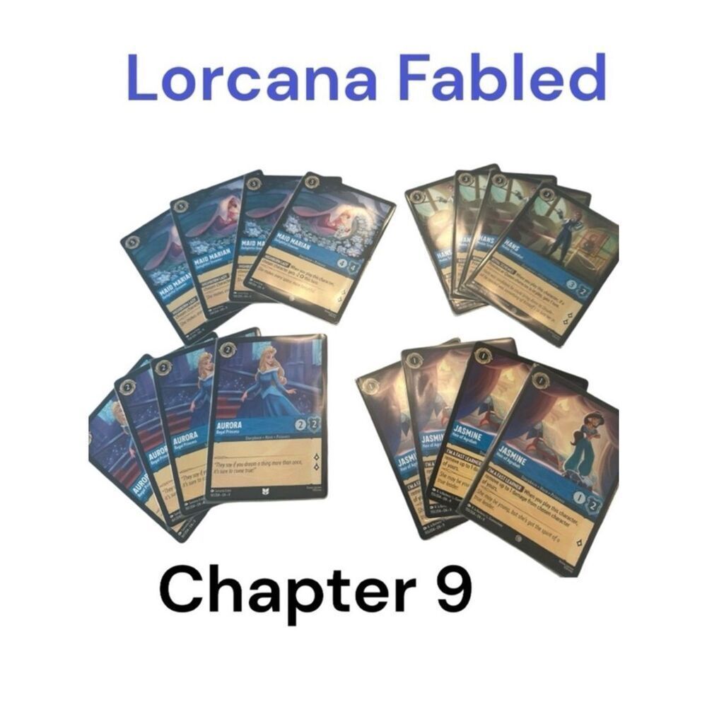 Disney Lorcana Fabled Chapter 9 cards non-foil 
Playable collectable
